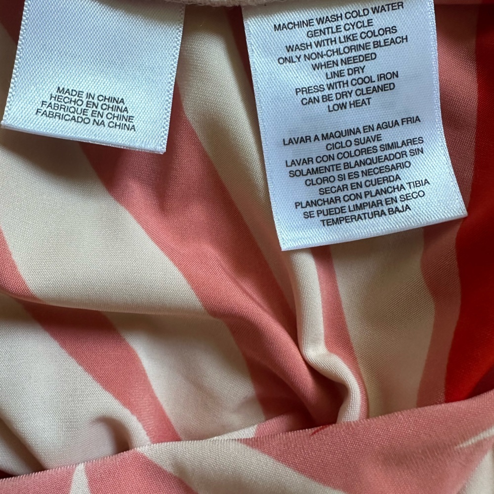 RACHEL ROY Small Pink Orange faux wrap Sleeveless Women’s Midi dress - Picture 13 of 13